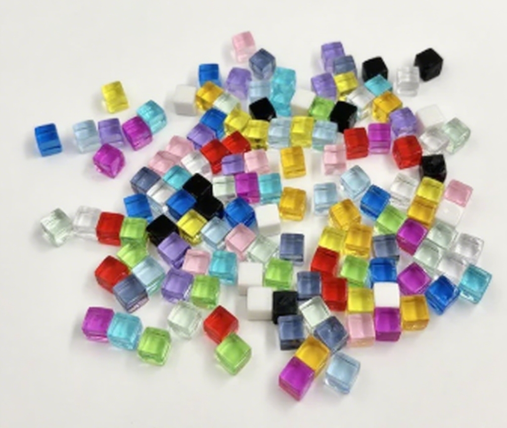 Board Game Catan - 100Pcs Cube Colorful Crystal Clear Color